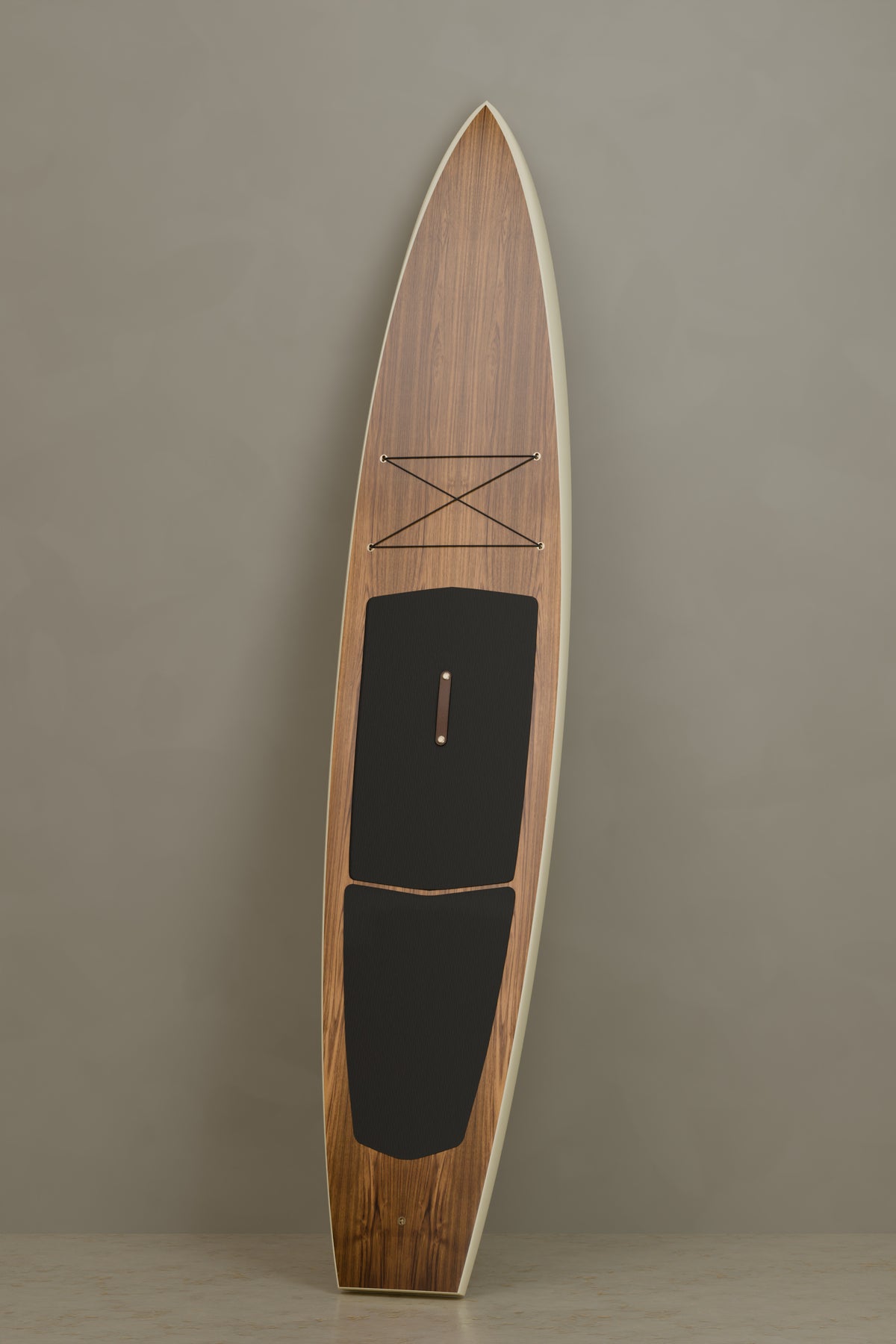 The Increase in Teak and Cream — full-length signature view