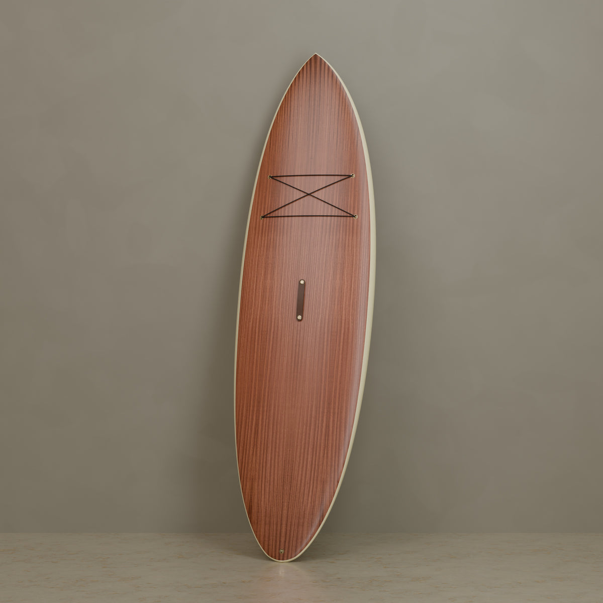 The Daybreak in Mahogany & Ivory Cream — signature lean, traction not installed #Wood Finish_Mahogany