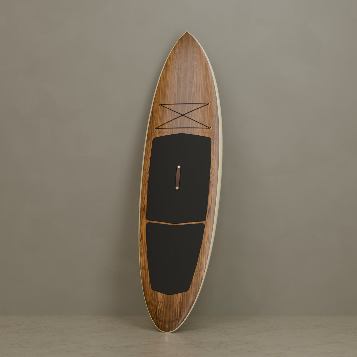The Daybreak in Teak & Ivory Cream — signature lean, factory-installed traction #Wood Finish_Teak