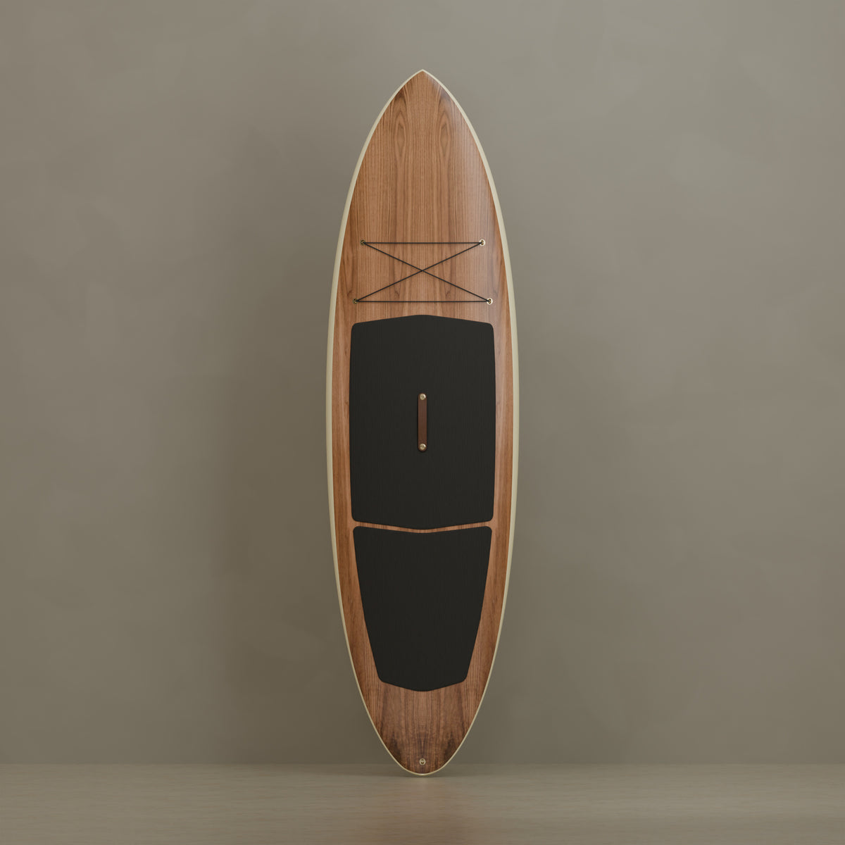 The Daybreak in Walnut & Ivory Cream — front view #Wood Finish_Walnut