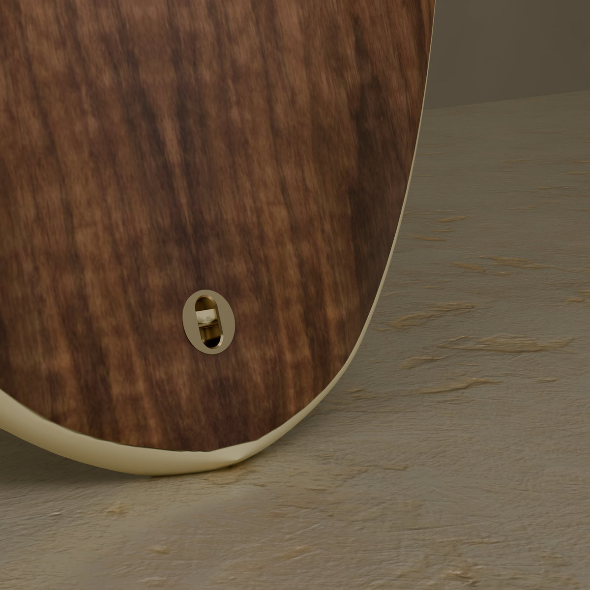 The Daybreak in Walnut & Ivory Cream — brass leash fitting #Wood Finish_Walnut