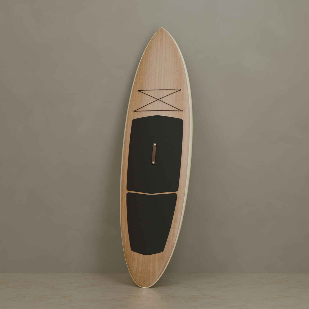 The Daybreak in White Oak & Ivory Cream — signature lean, factory-installed traction #Wood Finish_White Oak