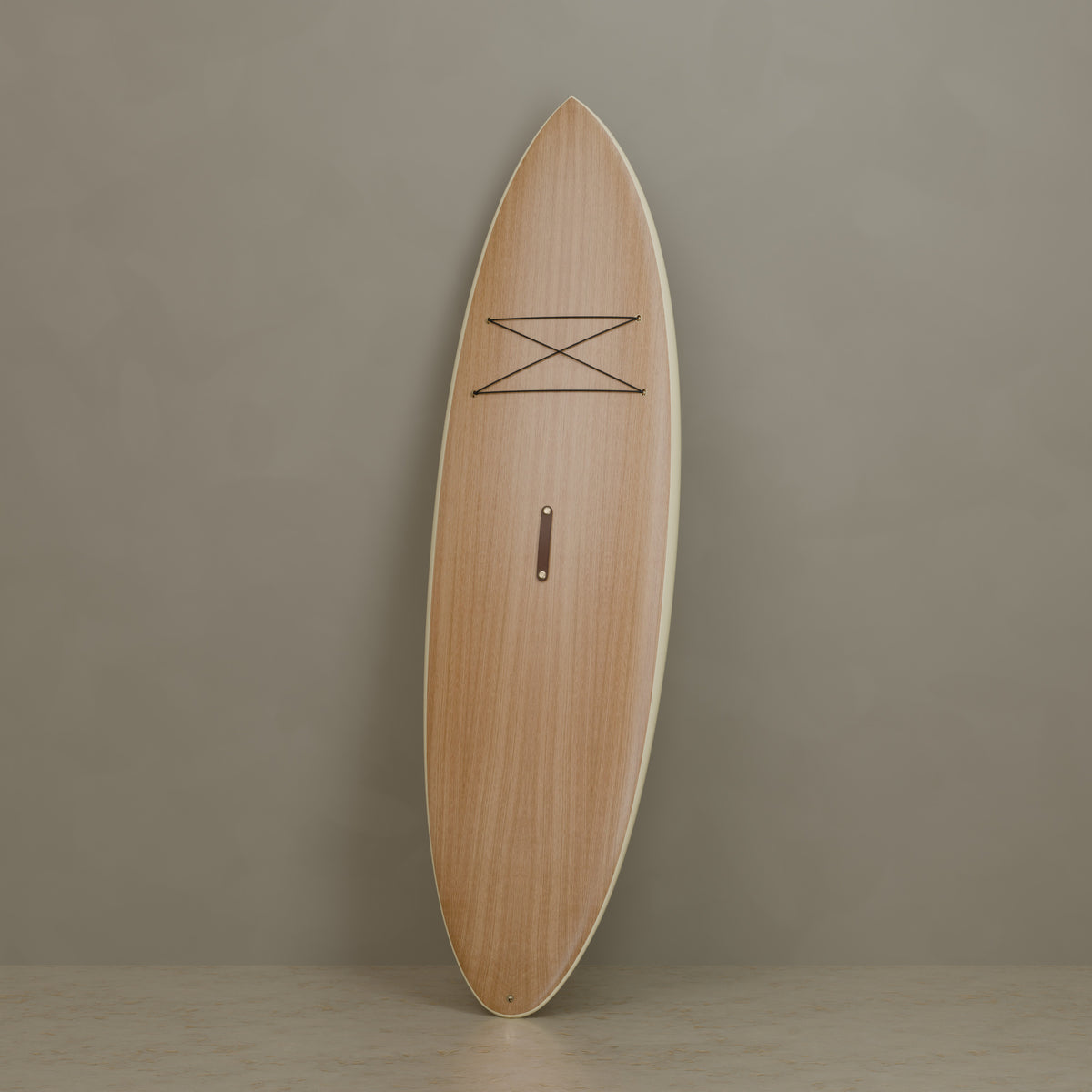 The Daybreak in White Oak & Ivory Cream — signature lean, traction not installed #Wood Finish_White Oak