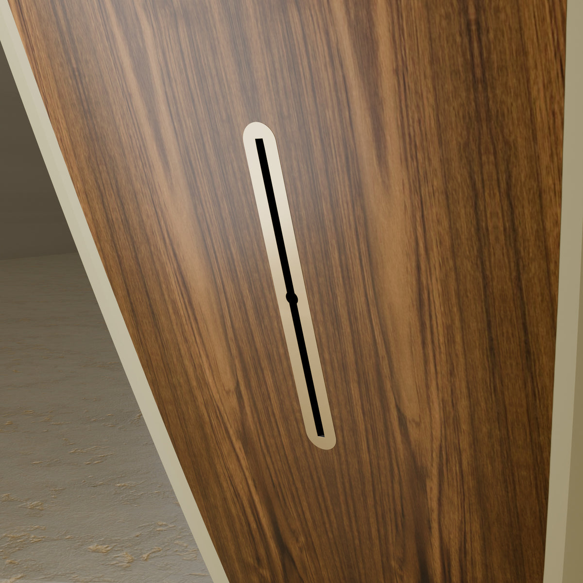 The Increase in Teak & Ivory Cream — brass fin-box plate #Wood Finish_Teak
