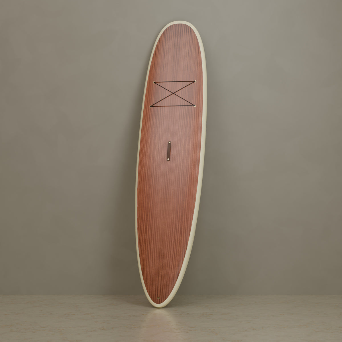 The Statesider in Mahogany & Ivory Cream — signature lean, traction not installed #Wood Finish_Mahogany