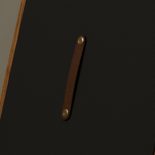 The Statesider in Teak & Ivory Cream — Horween leather carry handle #Wood Finish_Teak