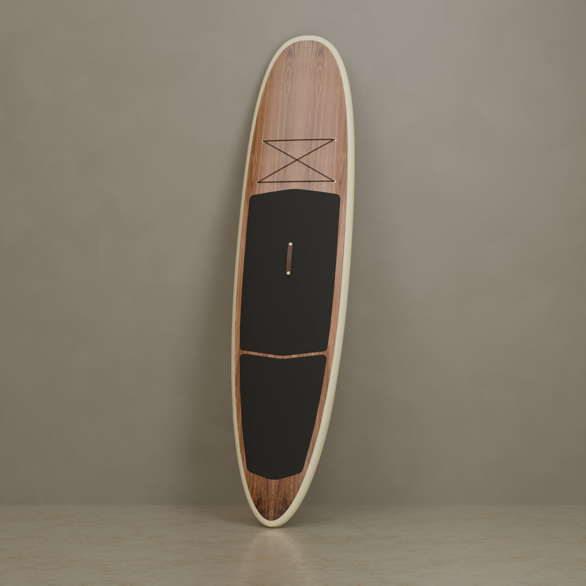 The Statesider in Walnut & Ivory Cream — signature lean, factory-installed traction #Wood Finish_Walnut