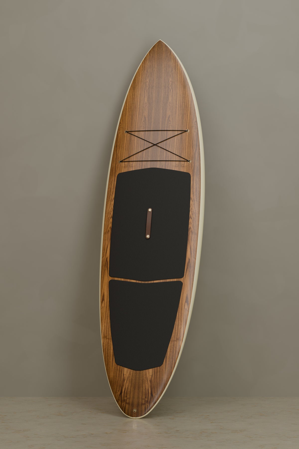 The Daybreak in Teak and Cream — full-length signature view