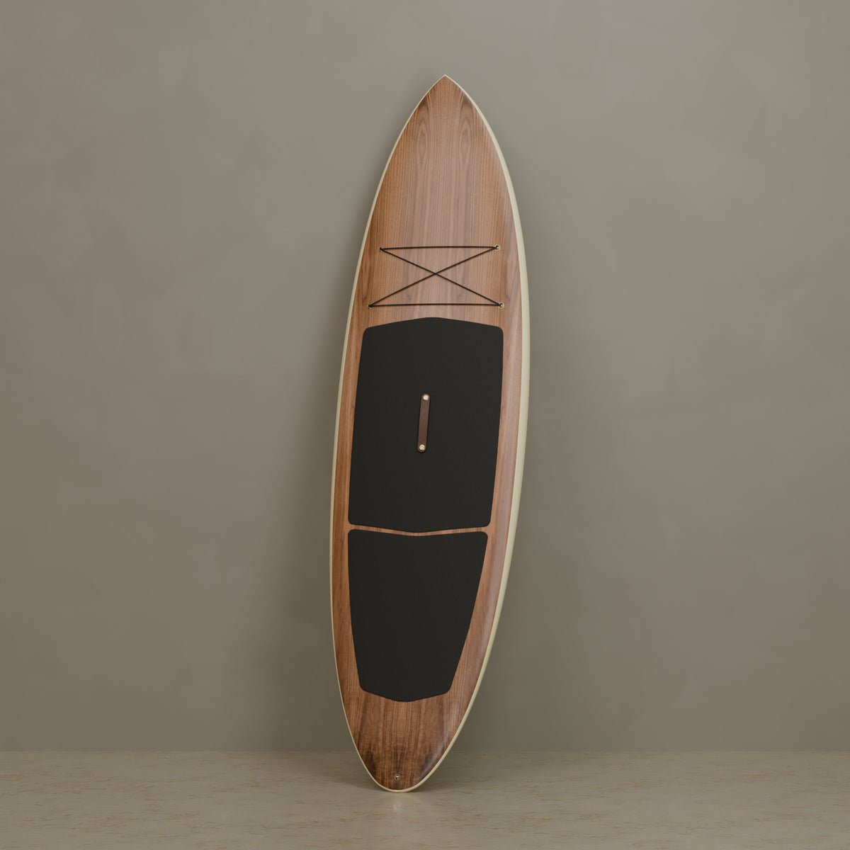 The Daybreak in Walnut & Ivory Cream — signature lean, factory-installed traction #Wood Finish_Walnut