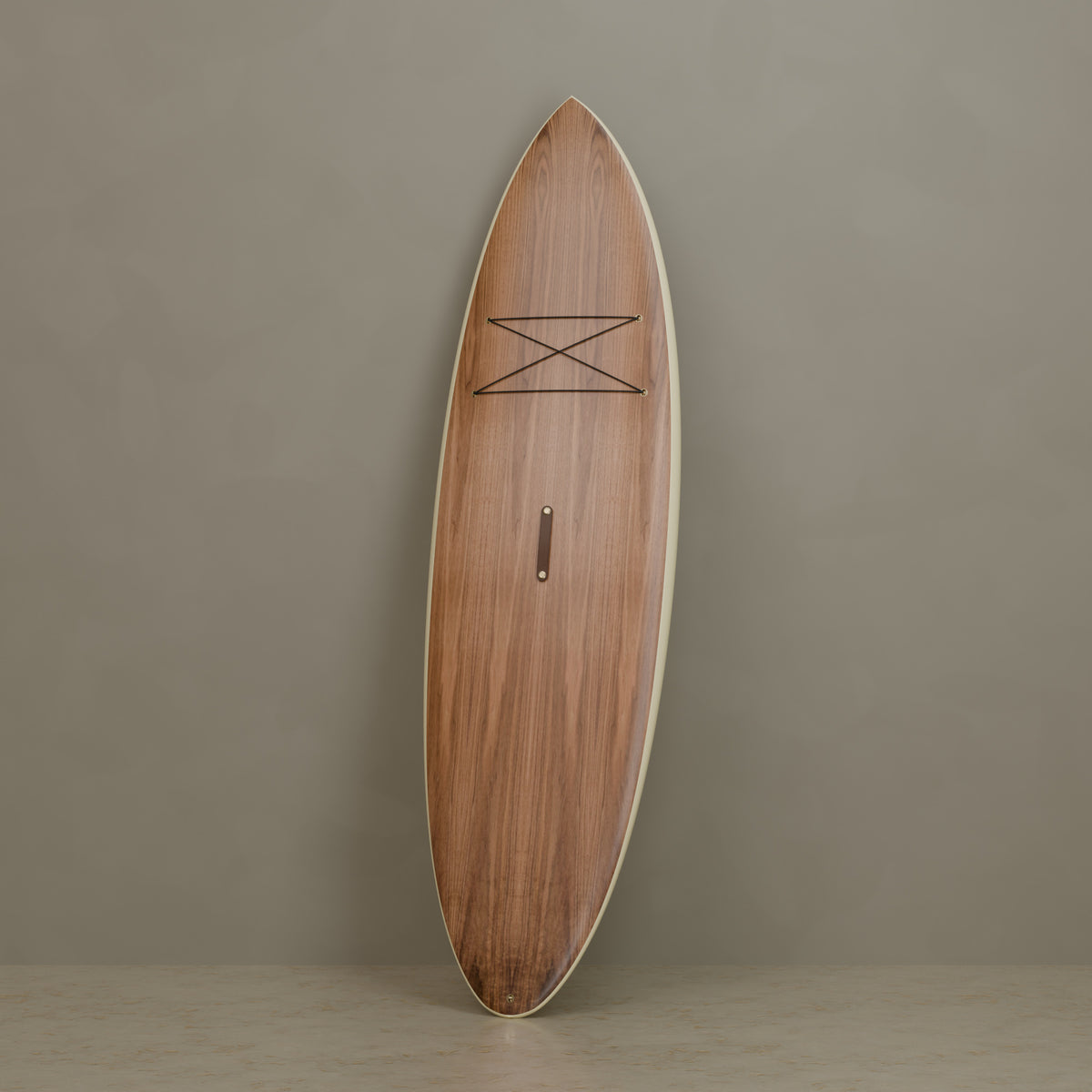 The Daybreak in Walnut & Ivory Cream — signature lean, traction not installed #Wood Finish_Walnut