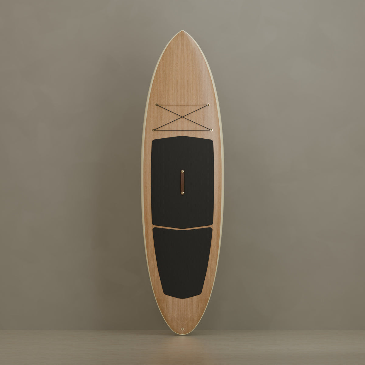 The Daybreak in White Oak & Ivory Cream — front view #Wood Finish_White Oak