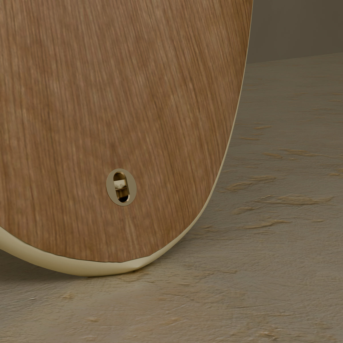 The Daybreak in White Oak & Ivory Cream — brass leash fitting #Wood Finish_White Oak