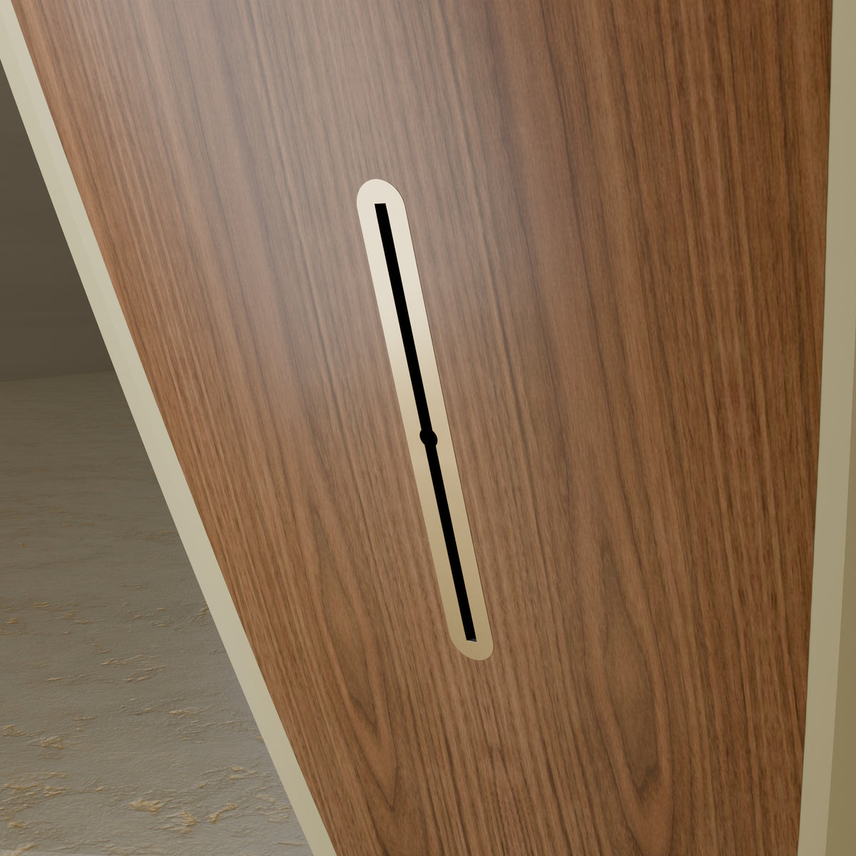 The Increase in Walnut & Ivory Cream — brass fin-box plate #Wood Finish_Walnut