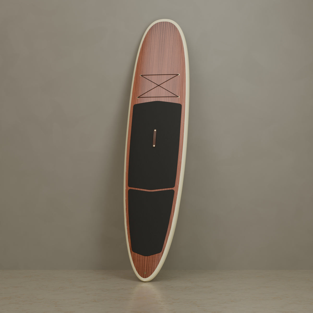 The Statesider in Mahogany & Ivory Cream — signature lean, factory-installed traction #Wood Finish_Mahogany