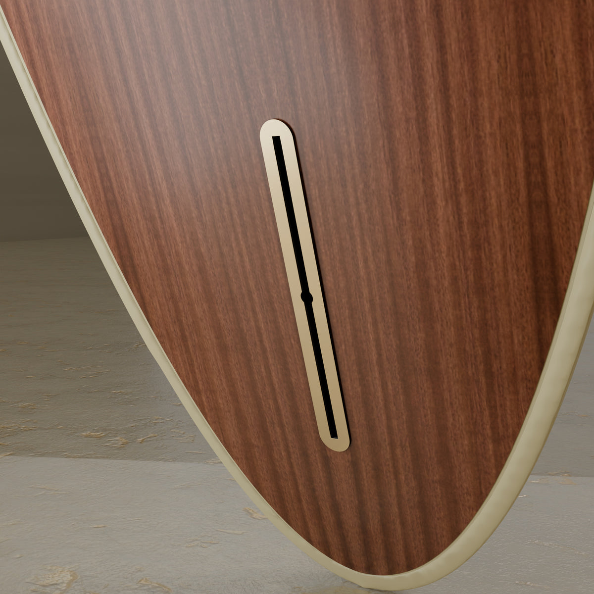 The Statesider in Mahogany & Ivory Cream — brass fin-box plate #Wood Finish_Mahogany
