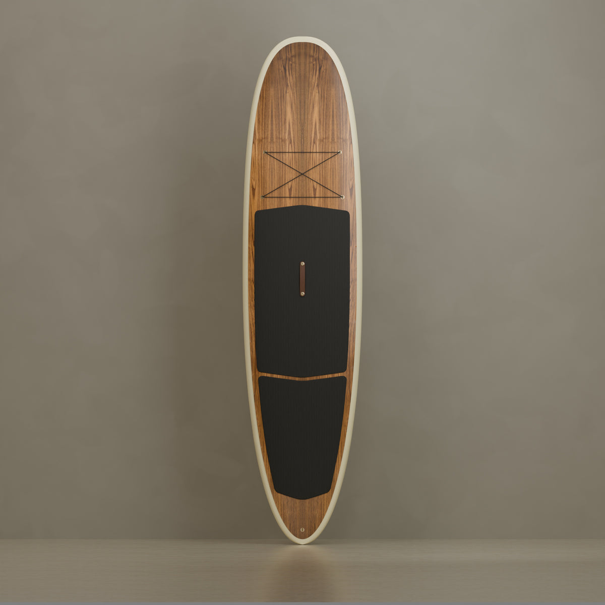 The Statesider in Teak & Ivory Cream — front view #Wood Finish_Teak